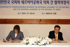 18 December 2019 Signing of the Memorandum of Understanding between the National Assembly of the Republic of Serbia and the National Assembly of the Republic of Korea